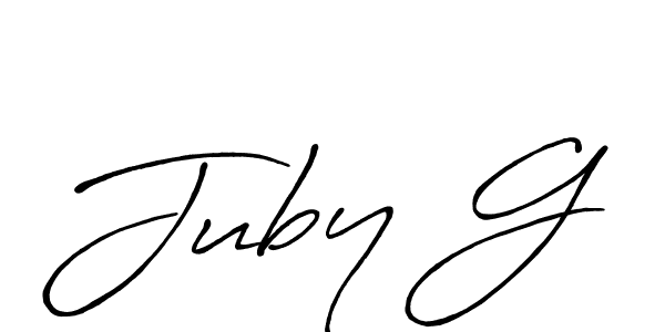 Create a beautiful signature design for name Juby G. With this signature (Antro_Vectra_Bolder) fonts, you can make a handwritten signature for free. Juby G signature style 7 images and pictures png