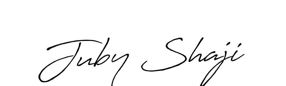 Once you've used our free online signature maker to create your best signature Antro_Vectra_Bolder style, it's time to enjoy all of the benefits that Juby Shaji name signing documents. Juby Shaji signature style 7 images and pictures png