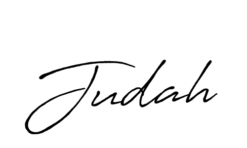 Judah stylish signature style. Best Handwritten Sign (Antro_Vectra_Bolder) for my name. Handwritten Signature Collection Ideas for my name Judah. Judah signature style 7 images and pictures png