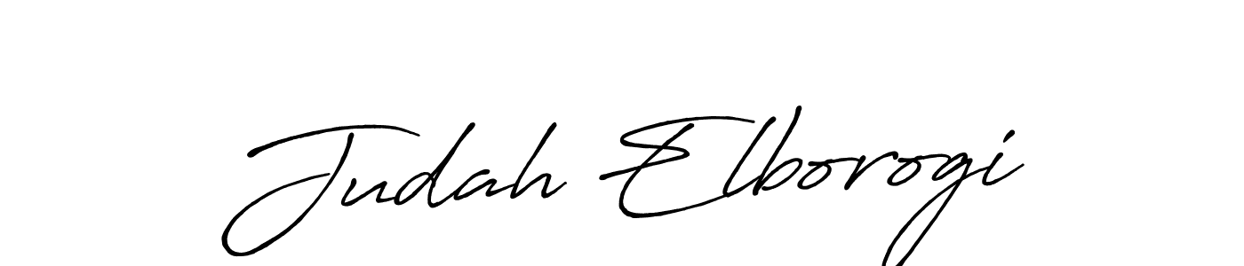 Create a beautiful signature design for name Judah Elborogi. With this signature (Antro_Vectra_Bolder) fonts, you can make a handwritten signature for free. Judah Elborogi signature style 7 images and pictures png