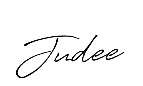 Use a signature maker to create a handwritten signature online. With this signature software, you can design (Antro_Vectra_Bolder) your own signature for name Judee. Judee signature style 7 images and pictures png