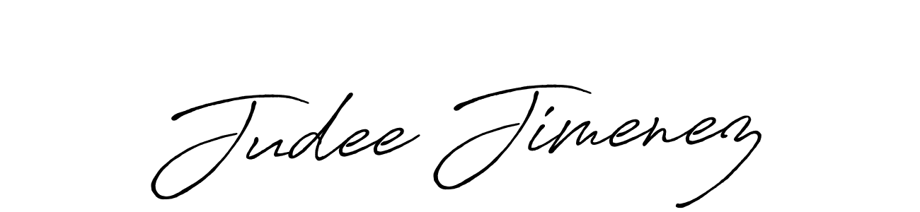 Create a beautiful signature design for name Judee Jimenez. With this signature (Antro_Vectra_Bolder) fonts, you can make a handwritten signature for free. Judee Jimenez signature style 7 images and pictures png