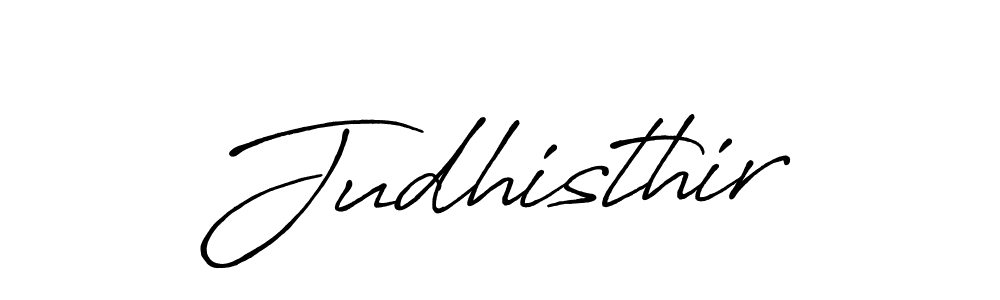 Make a beautiful signature design for name Judhisthir. With this signature (Antro_Vectra_Bolder) style, you can create a handwritten signature for free. Judhisthir signature style 7 images and pictures png