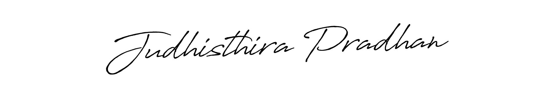 Make a beautiful signature design for name Judhisthira Pradhan. With this signature (Antro_Vectra_Bolder) style, you can create a handwritten signature for free. Judhisthira Pradhan signature style 7 images and pictures png