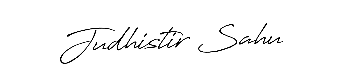 Create a beautiful signature design for name Judhistir Sahu. With this signature (Antro_Vectra_Bolder) fonts, you can make a handwritten signature for free. Judhistir Sahu signature style 7 images and pictures png