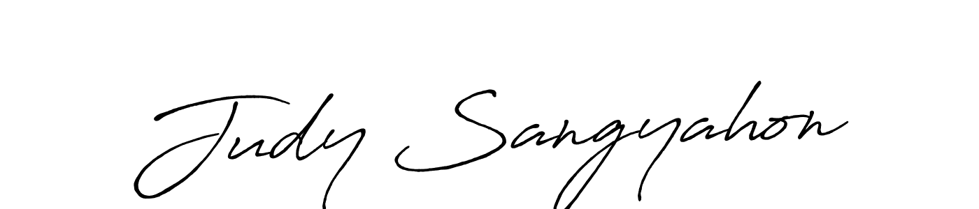 Judy Sangyahon stylish signature style. Best Handwritten Sign (Antro_Vectra_Bolder) for my name. Handwritten Signature Collection Ideas for my name Judy Sangyahon. Judy Sangyahon signature style 7 images and pictures png