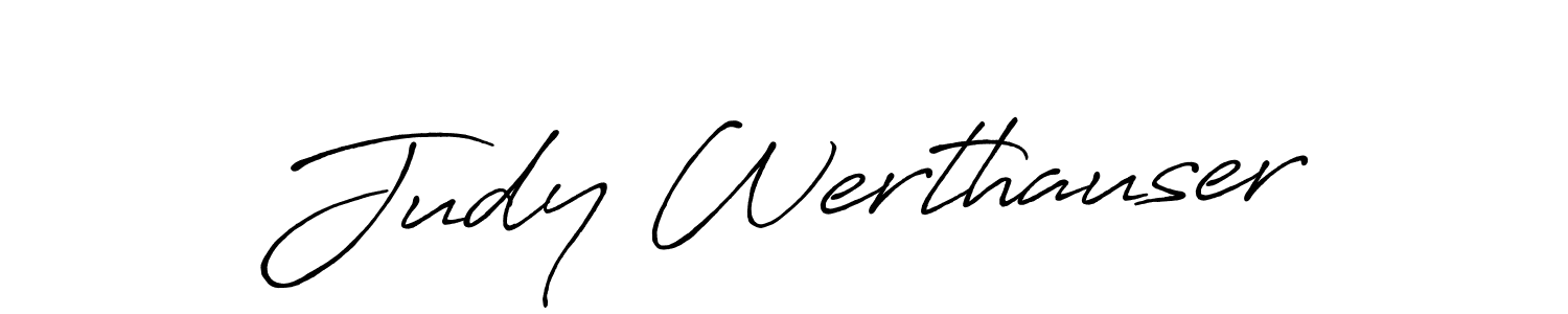 Create a beautiful signature design for name Judy Werthauser. With this signature (Antro_Vectra_Bolder) fonts, you can make a handwritten signature for free. Judy Werthauser signature style 7 images and pictures png