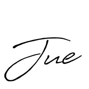 Jue stylish signature style. Best Handwritten Sign (Antro_Vectra_Bolder) for my name. Handwritten Signature Collection Ideas for my name Jue. Jue signature style 7 images and pictures png