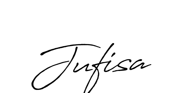 Make a beautiful signature design for name Jufisa. With this signature (Antro_Vectra_Bolder) style, you can create a handwritten signature for free. Jufisa signature style 7 images and pictures png