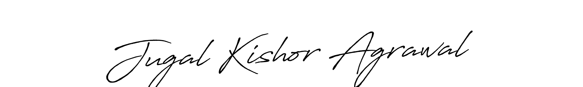 How to make Jugal Kishor Agrawal name signature. Use Antro_Vectra_Bolder style for creating short signs online. This is the latest handwritten sign. Jugal Kishor Agrawal signature style 7 images and pictures png