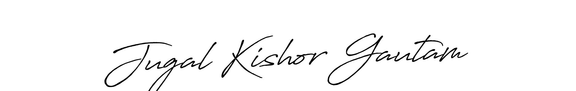 The best way (Antro_Vectra_Bolder) to make a short signature is to pick only two or three words in your name. The name Jugal Kishor Gautam include a total of six letters. For converting this name. Jugal Kishor Gautam signature style 7 images and pictures png