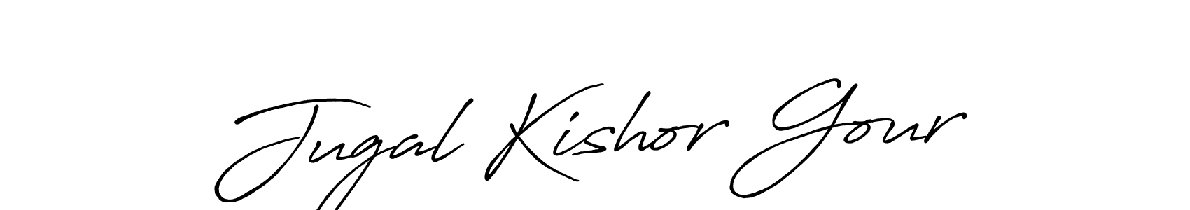 Make a short Jugal Kishor Gour signature style. Manage your documents anywhere anytime using Antro_Vectra_Bolder. Create and add eSignatures, submit forms, share and send files easily. Jugal Kishor Gour signature style 7 images and pictures png