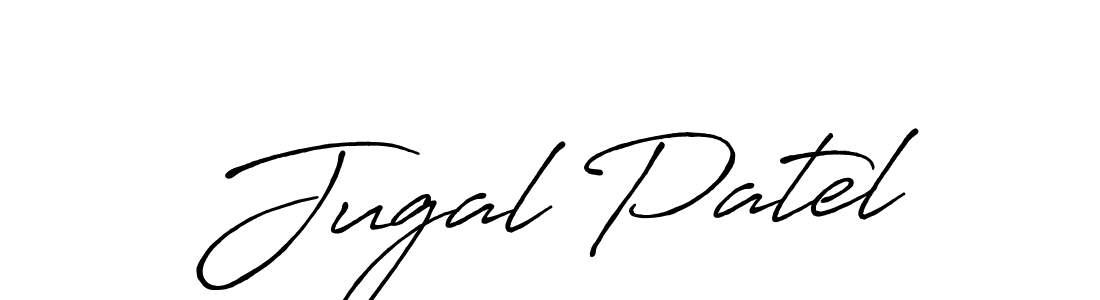 Make a beautiful signature design for name Jugal Patel. With this signature (Antro_Vectra_Bolder) style, you can create a handwritten signature for free. Jugal Patel signature style 7 images and pictures png