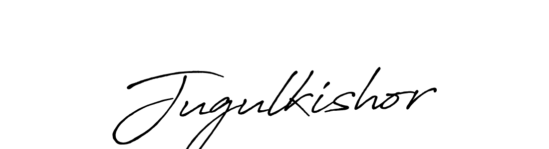 The best way (Antro_Vectra_Bolder) to make a short signature is to pick only two or three words in your name. The name Jugulkishor include a total of six letters. For converting this name. Jugulkishor signature style 7 images and pictures png