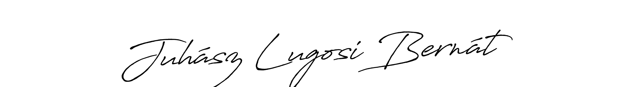 Create a beautiful signature design for name Juhász Lugosi Bernát. With this signature (Antro_Vectra_Bolder) fonts, you can make a handwritten signature for free. Juhász Lugosi Bernát signature style 7 images and pictures png