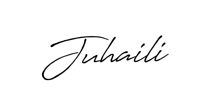 Create a beautiful signature design for name Juhaili. With this signature (Antro_Vectra_Bolder) fonts, you can make a handwritten signature for free. Juhaili signature style 7 images and pictures png