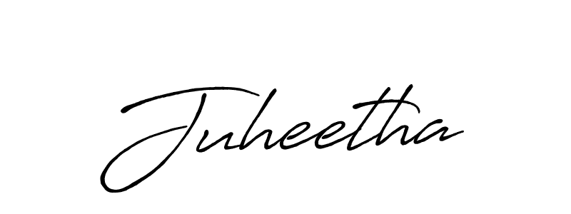 How to make Juheetha name signature. Use Antro_Vectra_Bolder style for creating short signs online. This is the latest handwritten sign. Juheetha signature style 7 images and pictures png