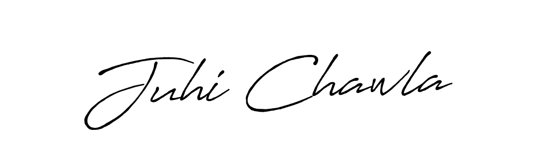 Make a beautiful signature design for name Juhi Chawla. With this signature (Antro_Vectra_Bolder) style, you can create a handwritten signature for free. Juhi Chawla signature style 7 images and pictures png