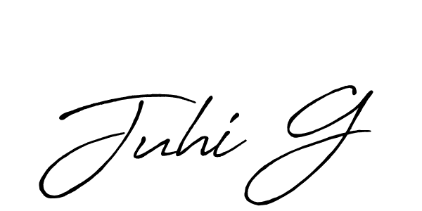 You should practise on your own different ways (Antro_Vectra_Bolder) to write your name (Juhi G) in signature. don't let someone else do it for you. Juhi G signature style 7 images and pictures png