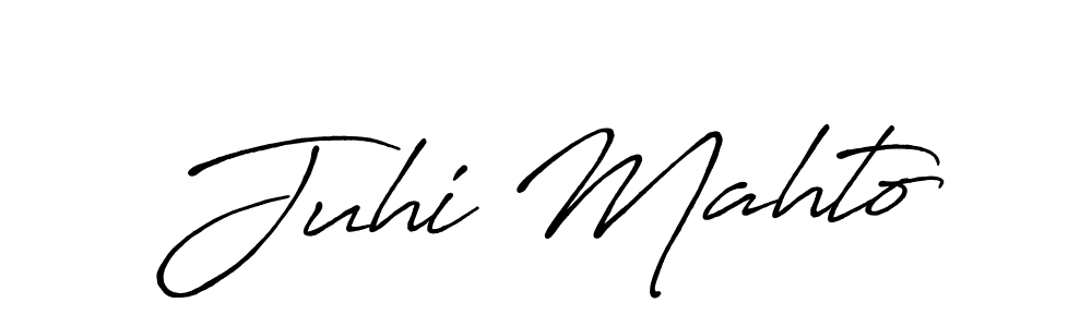 Here are the top 10 professional signature styles for the name Juhi Mahto. These are the best autograph styles you can use for your name. Juhi Mahto signature style 7 images and pictures png