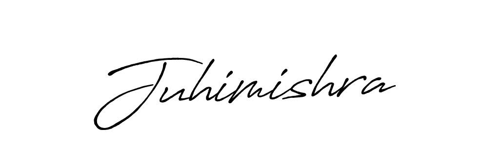 How to make Juhimishra name signature. Use Antro_Vectra_Bolder style for creating short signs online. This is the latest handwritten sign. Juhimishra signature style 7 images and pictures png