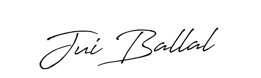 Similarly Antro_Vectra_Bolder is the best handwritten signature design. Signature creator online .You can use it as an online autograph creator for name Jui Ballal. Jui Ballal signature style 7 images and pictures png