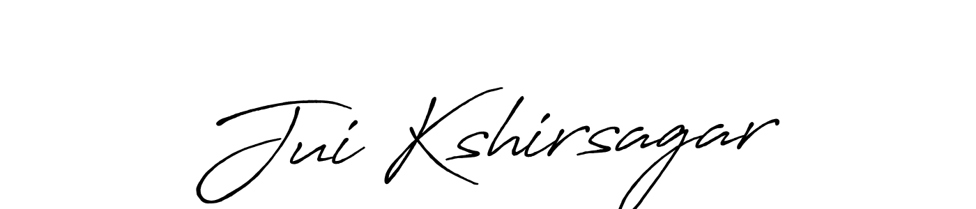The best way (Antro_Vectra_Bolder) to make a short signature is to pick only two or three words in your name. The name Jui Kshirsagar include a total of six letters. For converting this name. Jui Kshirsagar signature style 7 images and pictures png