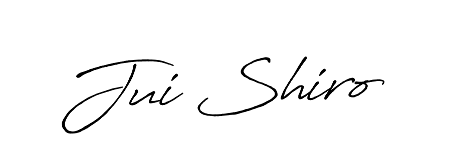 if you are searching for the best signature style for your name Jui Shiro. so please give up your signature search. here we have designed multiple signature styles  using Antro_Vectra_Bolder. Jui Shiro signature style 7 images and pictures png