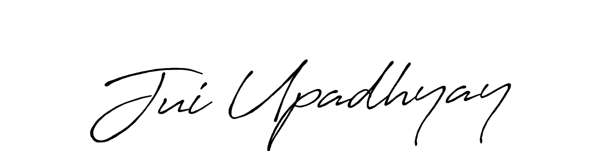 Use a signature maker to create a handwritten signature online. With this signature software, you can design (Antro_Vectra_Bolder) your own signature for name Jui Upadhyay. Jui Upadhyay signature style 7 images and pictures png