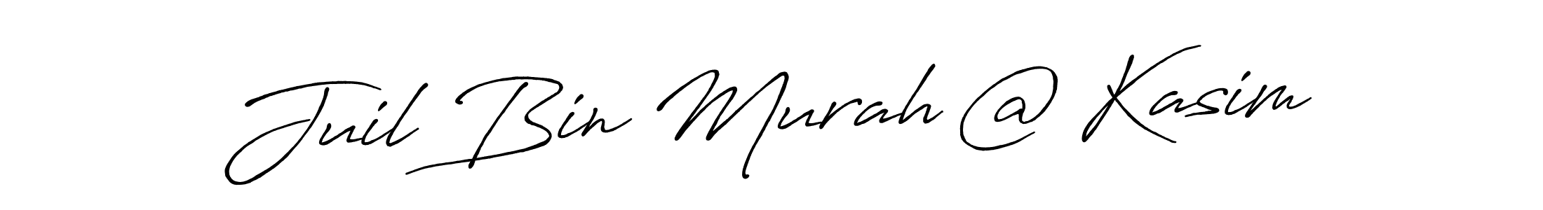 Make a beautiful signature design for name Juil Bin Murah @ Kasim. With this signature (Antro_Vectra_Bolder) style, you can create a handwritten signature for free. Juil Bin Murah @ Kasim signature style 7 images and pictures png