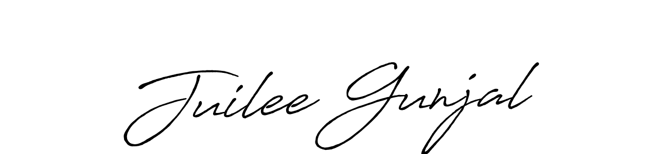 Design your own signature with our free online signature maker. With this signature software, you can create a handwritten (Antro_Vectra_Bolder) signature for name Juilee Gunjal. Juilee Gunjal signature style 7 images and pictures png