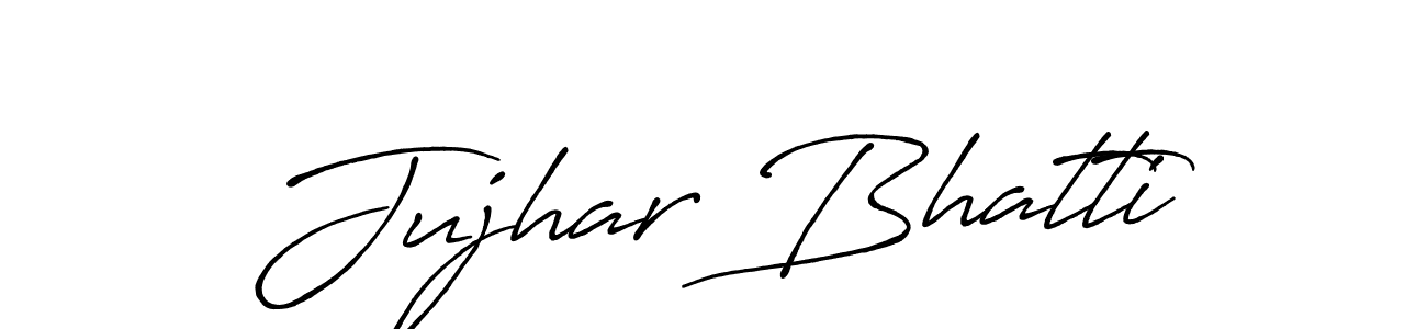 How to make Jujhar Bhatti name signature. Use Antro_Vectra_Bolder style for creating short signs online. This is the latest handwritten sign. Jujhar Bhatti signature style 7 images and pictures png
