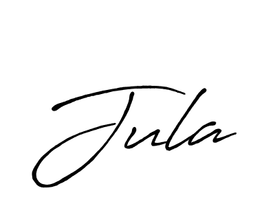 Use a signature maker to create a handwritten signature online. With this signature software, you can design (Antro_Vectra_Bolder) your own signature for name Jula. Jula signature style 7 images and pictures png