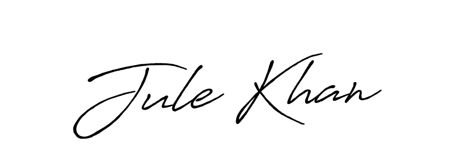 Make a beautiful signature design for name Jule Khan. With this signature (Antro_Vectra_Bolder) style, you can create a handwritten signature for free. Jule Khan signature style 7 images and pictures png