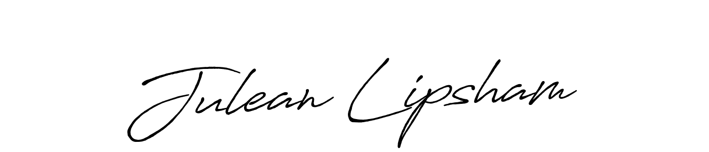 How to make Julean Lipsham name signature. Use Antro_Vectra_Bolder style for creating short signs online. This is the latest handwritten sign. Julean Lipsham signature style 7 images and pictures png