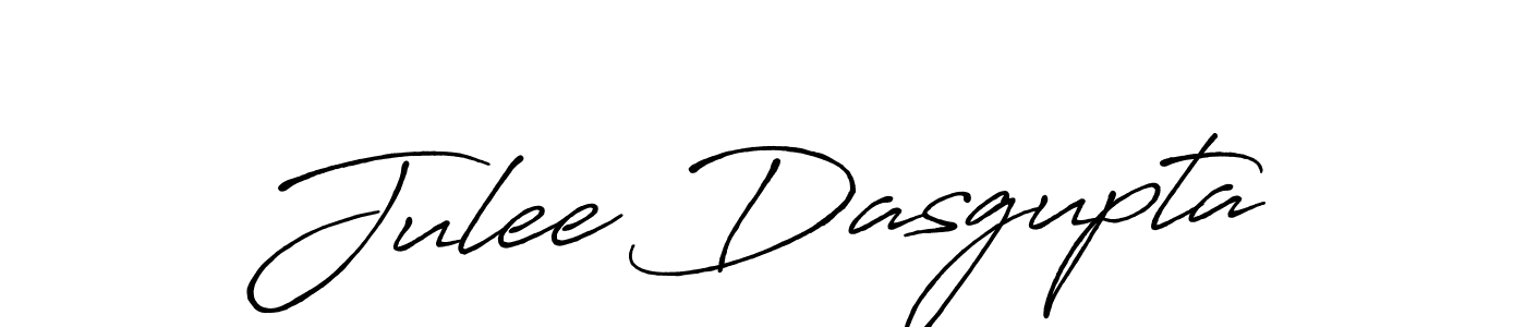 Design your own signature with our free online signature maker. With this signature software, you can create a handwritten (Antro_Vectra_Bolder) signature for name Julee Dasgupta. Julee Dasgupta signature style 7 images and pictures png