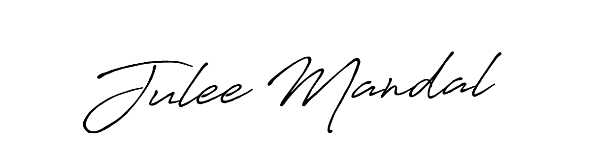 Also You can easily find your signature by using the search form. We will create Julee Mandal name handwritten signature images for you free of cost using Antro_Vectra_Bolder sign style. Julee Mandal signature style 7 images and pictures png