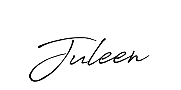 Create a beautiful signature design for name Juleen. With this signature (Antro_Vectra_Bolder) fonts, you can make a handwritten signature for free. Juleen signature style 7 images and pictures png