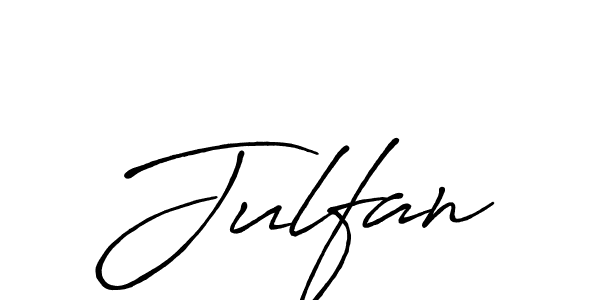 Design your own signature with our free online signature maker. With this signature software, you can create a handwritten (Antro_Vectra_Bolder) signature for name Julfan. Julfan signature style 7 images and pictures png
