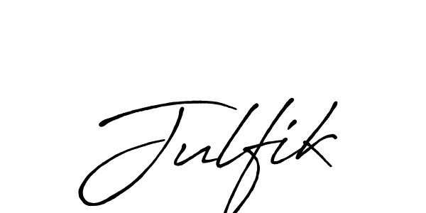 Create a beautiful signature design for name Julfik. With this signature (Antro_Vectra_Bolder) fonts, you can make a handwritten signature for free. Julfik signature style 7 images and pictures png