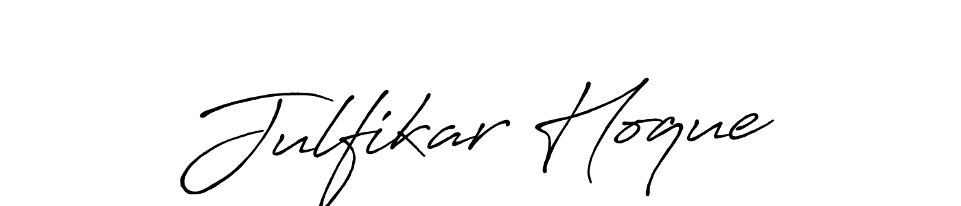 Create a beautiful signature design for name Julfikar Hoque. With this signature (Antro_Vectra_Bolder) fonts, you can make a handwritten signature for free. Julfikar Hoque signature style 7 images and pictures png