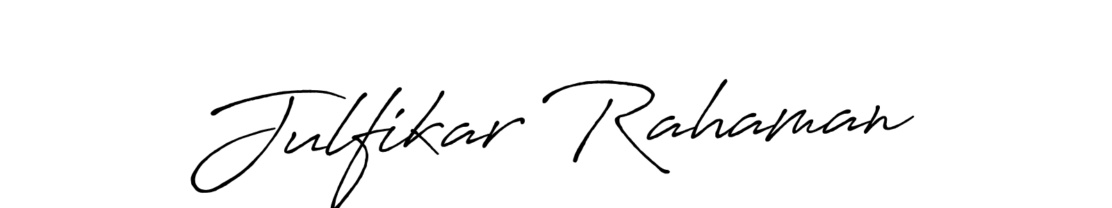 Use a signature maker to create a handwritten signature online. With this signature software, you can design (Antro_Vectra_Bolder) your own signature for name Julfikar Rahaman. Julfikar Rahaman signature style 7 images and pictures png