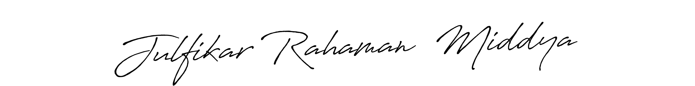 Julfikar Rahaman  Middya stylish signature style. Best Handwritten Sign (Antro_Vectra_Bolder) for my name. Handwritten Signature Collection Ideas for my name Julfikar Rahaman  Middya. Julfikar Rahaman  Middya signature style 7 images and pictures png