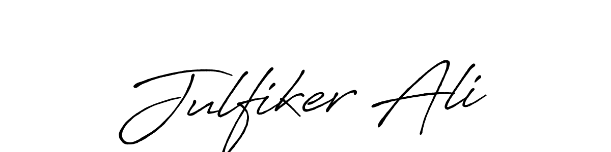 Antro_Vectra_Bolder is a professional signature style that is perfect for those who want to add a touch of class to their signature. It is also a great choice for those who want to make their signature more unique. Get Julfiker Ali name to fancy signature for free. Julfiker Ali signature style 7 images and pictures png