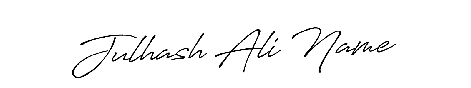 You should practise on your own different ways (Antro_Vectra_Bolder) to write your name (Julhash Ali Name) in signature. don't let someone else do it for you. Julhash Ali Name signature style 7 images and pictures png