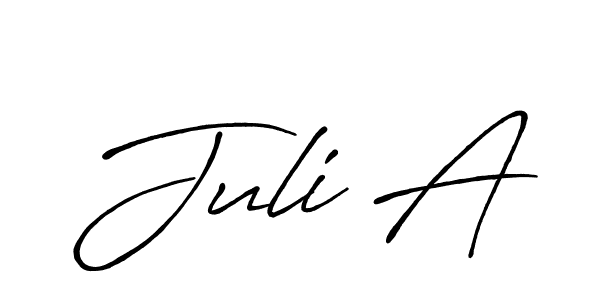 Also we have Juli A name is the best signature style. Create professional handwritten signature collection using Antro_Vectra_Bolder autograph style. Juli A signature style 7 images and pictures png