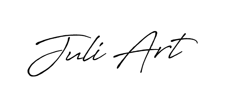 How to make Juli Art signature? Antro_Vectra_Bolder is a professional autograph style. Create handwritten signature for Juli Art name. Juli Art signature style 7 images and pictures png