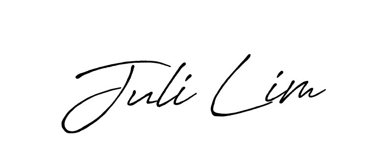 Also we have Juli Lim name is the best signature style. Create professional handwritten signature collection using Antro_Vectra_Bolder autograph style. Juli Lim signature style 7 images and pictures png