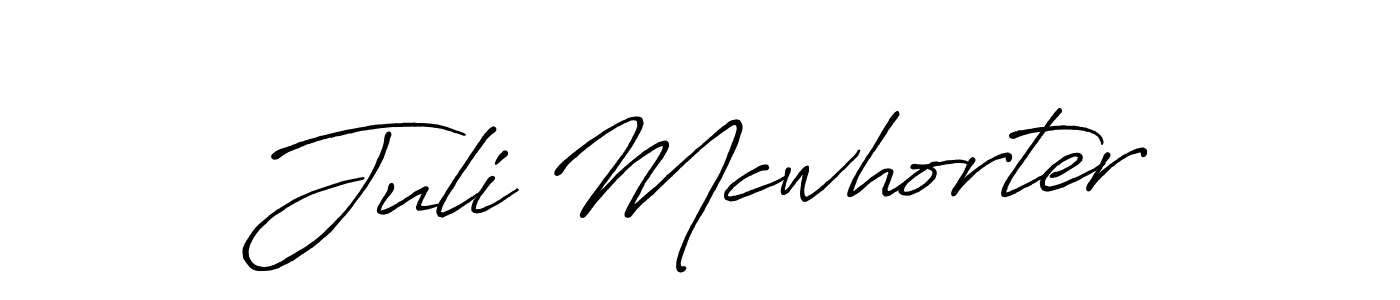 Make a short Juli Mcwhorter signature style. Manage your documents anywhere anytime using Antro_Vectra_Bolder. Create and add eSignatures, submit forms, share and send files easily. Juli Mcwhorter signature style 7 images and pictures png