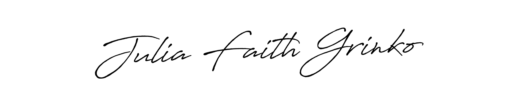 Design your own signature with our free online signature maker. With this signature software, you can create a handwritten (Antro_Vectra_Bolder) signature for name Julia Faith Grinko. Julia Faith Grinko signature style 7 images and pictures png